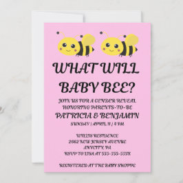 Vad Kommer Baby Bee Köns Avslöjande Inbjudningar