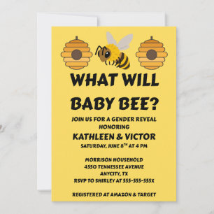 Vad Kommer Baby Bee Köns Avslöjande Inbjudningar