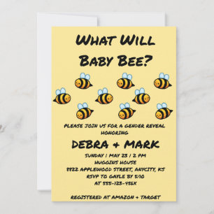 Vad Kommer Baby Bee Köns Avslöjande Inbjudningar