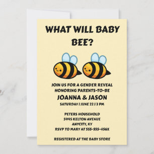 Vad Kommer Baby Bee Köns Avslöjande Vara Inbjudningar