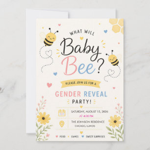 Vad kommer Baby Bee könsbestämmande kalas inbjudan