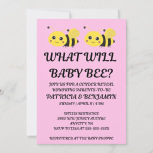 Vad Kommer Baby Bee Könsbestämning Inbjudningar