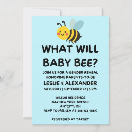 Vad Kommer Baby Bee Könsbestämning Inbjudningar