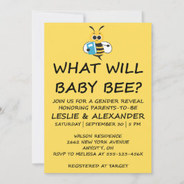 Vad Kommer Baby Bee Könsbestämning Inbjudningar