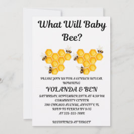Vad Kommer Baby Bee Könsbestämning Inbjudningar