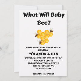 Vad Kommer Baby Bee Könsbestämning Inbjudningar