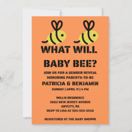 Vad Kommer Baby Bee Könsbestämning Inbjudningar