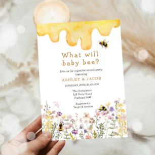 Vad kommer Baby Bee Wildblomme Gender Reveal? Inbjudningar