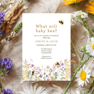 Vad kommer Baby Bee Wildblomme Gender Reveal? Inbjudningar