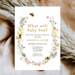 Vad kommer Baby Bee Wildblomme Gender Reveal? Inbjudningar