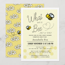 Vad kommer det att bli för Gender Reveal Gult Baby Inbjudningar