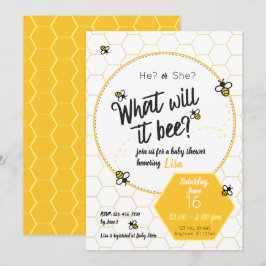 Vad kommer det att bli? Visa Gender för babyvisnin Inbjudningar