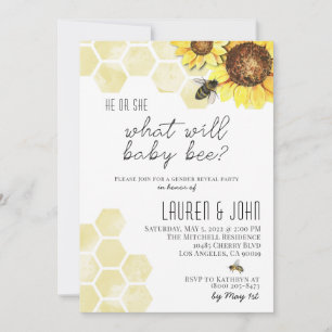Vad kommer Genderna Baby Bee att visa? Inbjudningar