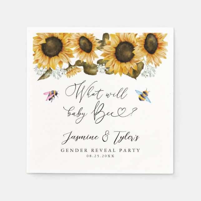 Vad kommer Genderna Baby Bee att visa? Pappersservett (Framsidan)