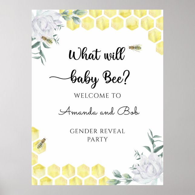Vad kommer Genderna baby Bee att visa välkommen? Poster (Framsidan)
