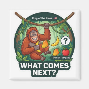 Vad kommer härnäst? Orangutang Mönsterlogikspel Magnet