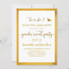 Vad kommer inbjudan till Baby Bee Gender Reveal?