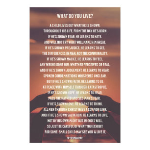 Vad lever du i Dikt/familj/fotoutvidgning? Fototryck