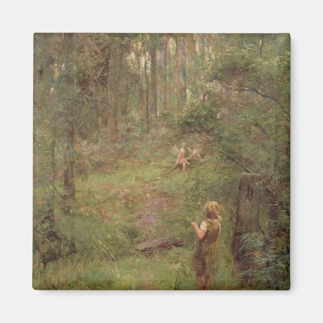 Vad Little Girl såg i Bush 1904 Magnet (Framsidan)