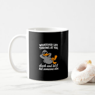 Vad Livet än Kastar På Dig Anka Puns Cool Tecknad Kaffemugg