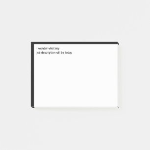  vad min jobbbeskrivning är i dag post-it block