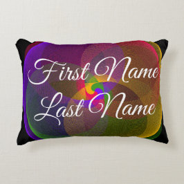 Vad Om Citrus Färg Geometrisk BlandningAccentkudde Prydnadskudde