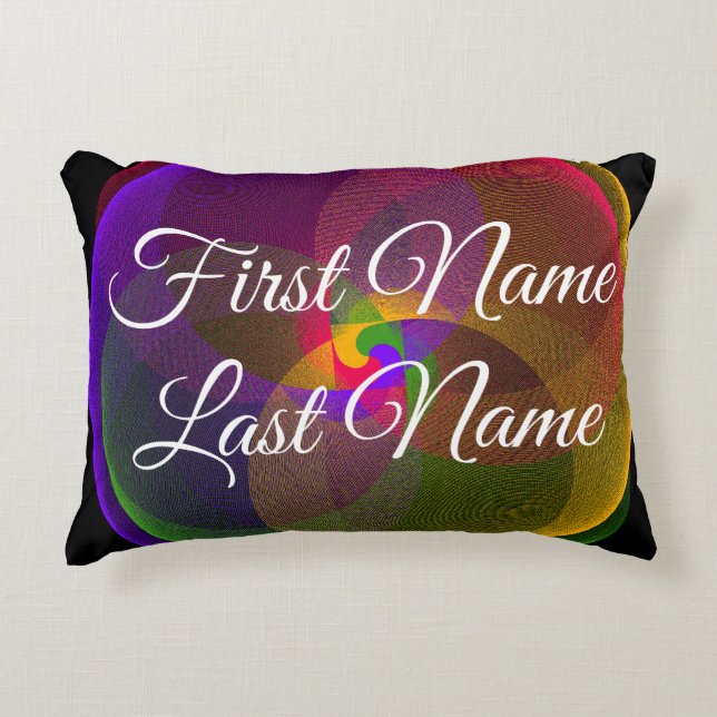 Vad Om Citrus Färg Geometrisk BlandningAccentkudde Prydnadskudde (Framsidan)