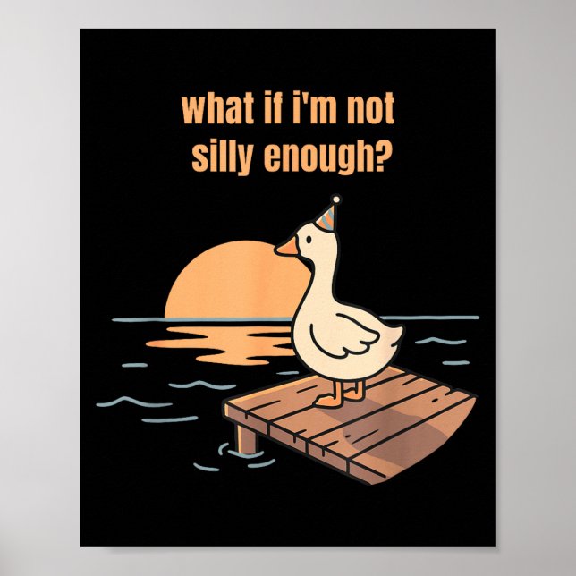 Vad om inte dum nog gås meme rolig anka poster (Framsidan)