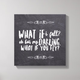 Vad om jag flyger 12" x 12", 1,5", Enkel Canvastryck