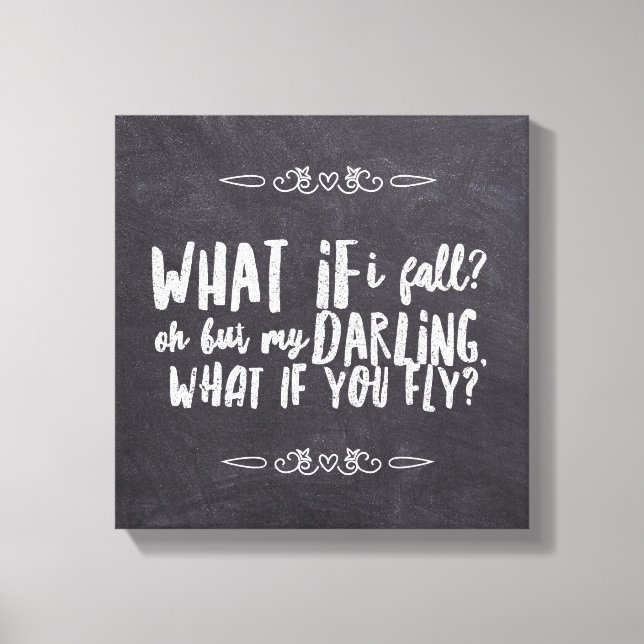 Vad om jag flyger 12" x 12", 1,5", Enkel Canvastryck (Framsida)