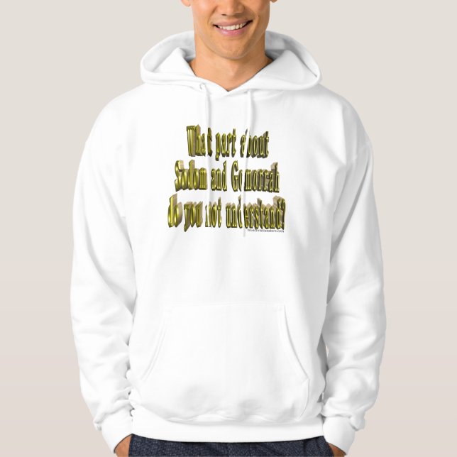 Vad om Sodom & Gomorrah förstår du inte? Sweatshirt Med Luva (Framsida)