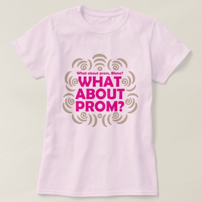 Vad om studentbal???! grafisk 80-talpopkultur tee shirt (Design framsida)