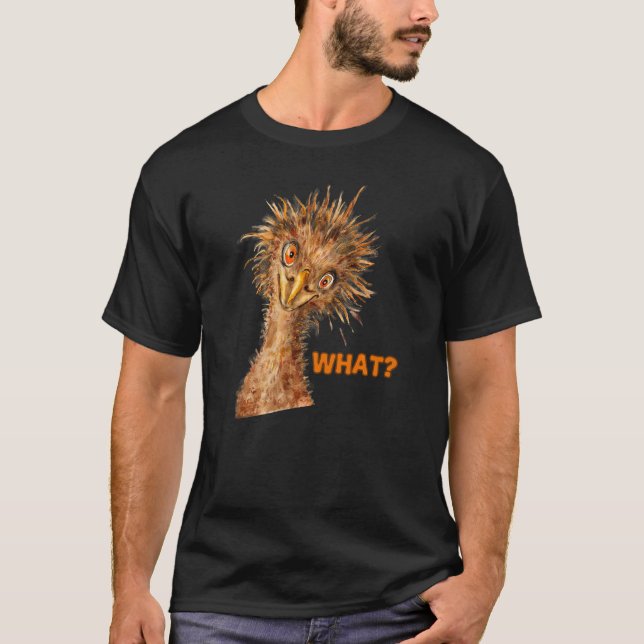 Vad Ostrich Cheeky Bird T Shirt (Framsida)