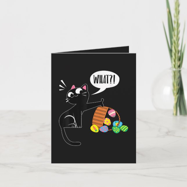 VAD ! Påskkatt Helgkort (Framsida)