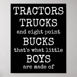 Vad pojkar är gjorda av Affisch tryck set