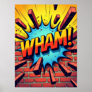 VAD? Pop Art Tecknad Stil Poster