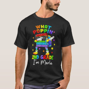 Vad Poppin 2nd Grade Tillbaka Till Skolan Pojkar B T Shirt
