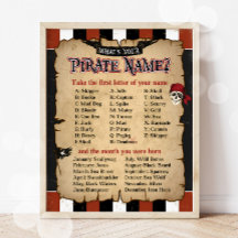 Vad Poster ditt spel i Pirat Namn Party?