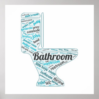 Vad Poster du Bathroom Ord Art?