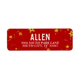 Vad Roligt Guld Stars är | Adressetikett Returadress Etikett