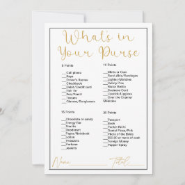 Vad;s i Möhippan Purse White och Guld Inbjudningar