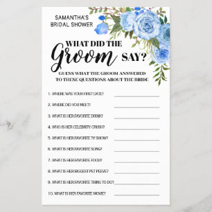 Vad sa Groom Shower Game tvåspråkigt kort? Flygblad