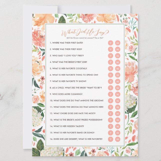 Vad sa han om Groom Möhippa Game? Inbjudningar (Framsida)