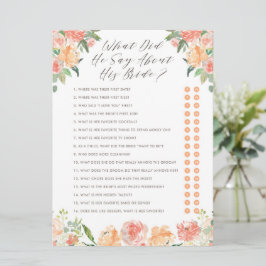 Vad sa han om hans Bride Shower-spel? Inbjudningar