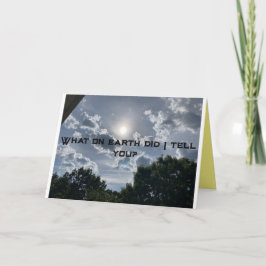 "Vad sa jag?" sorts hälsningskort? Kort