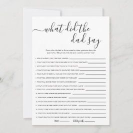 Vad sa Pappa babyvilan? Inbjudningar