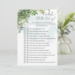 Vad sa Pappa? Barnstödsspel Inbjudningar