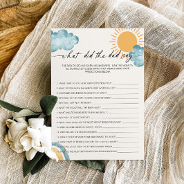 Vad sa Pappa om babyvisarens spelkort? Inbjudningar