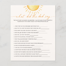 Vad sa Pappa om solskensspel?