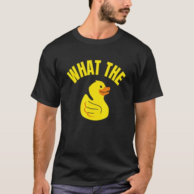 Vad säger Anka Anka Joke Rubber Anka? T Shirt (Framsida)